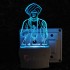 UKANI 3D  Jalaram Bapa Night lamp with 7 color automatic Changing Light For Home bedroom Gift  Cafe Office Valentine Gift  size (3 inch )