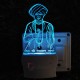 UKANI 3D  Jalaram Bapa Night lamp with 7 color automatic Changing Light For Home bedroom Gift  Cafe Office Valentine Gift  size (3 inch )
