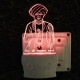 UKANI 3D  Jalaram Bapa Night lamp with 7 color automatic Changing Light For Home bedroom Gift  Cafe Office Valentine Gift  size (3 inch )
