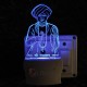 UKANI 3D  Jalaram Bapa Night lamp with 7 color automatic Changing Light For Home bedroom Gift  Cafe Office Valentine Gift  size (3 inch )
