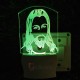 UKANI 3D  God Jesus Night lamp with 7 color automatic Changing Light For Home bedroom Gift  Cafe Office Valentine Gift  size (3 inch )