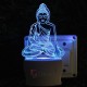 UKANI 3D Gautam Budhha Night lamp with 7 color automatic Changing Light For Home bedroom Gift  Cafe Office Valentine Gift  size (3 inch )