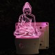 UKANI 3D Gautam Budhha Night lamp with 7 color automatic Changing Light For Home bedroom Gift  Cafe Office Valentine Gift  size (3 inch )