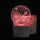 UKANI 3D  New Islamic Design Night lamp with 7 color automatic Changing Light For Home bedroom Gift  Cafe Office Valentine Gift  size (3 inch )