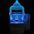 UKANI 3D God Buddha Face with 7 color automatic Changing Light For Home bedroom Gift  Cafe Office Valentine Gift  size (3 inch )