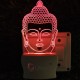 UKANI 3D God Buddha Face with 7 color automatic Changing Light For Home bedroom Gift  Cafe Office Valentine Gift  size (3 inch )