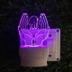 UKANI 3D Allah Ki Dua with 7 color automatic Changing Light For Home bedroom Gift  Cafe Office Valentine Gift  size (3 inch )