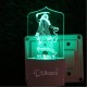 UKANI 3D Aai Shree Mogal Mataji Design with 7 color automatic Changing Light For Home bedroom Gift  Cafe Office Valentine Gift  size (3 inch )