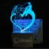UKANI 3D  Love Couple with heart  Night lamp with 7 color automatic Changing Light For Home bedroom Gift  Cafe Office Valentine Gift 