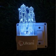UKANI 3D  Shree Ram ( Siyaram) Night lamp with 7 color automatic Changing Light For Home bedroom Gift  Cafe Office Valentine Gift  size (3 inch )