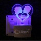 UKANI 3D  Romantic  couple Love you Forever  Night lamp with 7 color automatic Changing Light For Home bedroom Gift  Cafe Office Valentine Gift  size (3 inch )