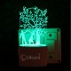 UKANI 3D  Romantic love Couple with tree   Night lamp with 7 color automatic Changing Light For Home bedroom Gift  Cafe Office Valentine Gift  size (3 inch )